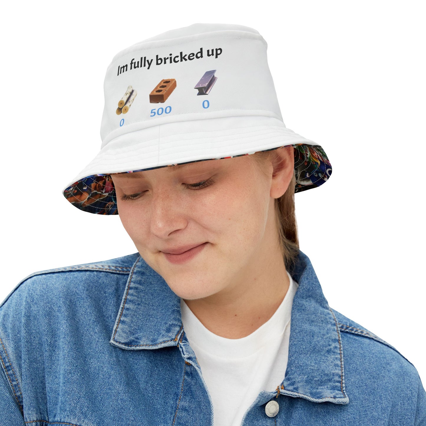 “Im fully bricked up” Fortnite Inspired Bucket Hat